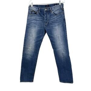 Armani Jeans J21 Regular Fit 32 x 32 Medium Wash Button Fly Stretch Denim Preppy